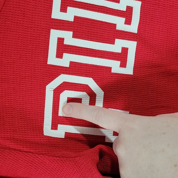 VS PINK Ribbed Longsleeve Top Red Size M - Picture 5 of 12